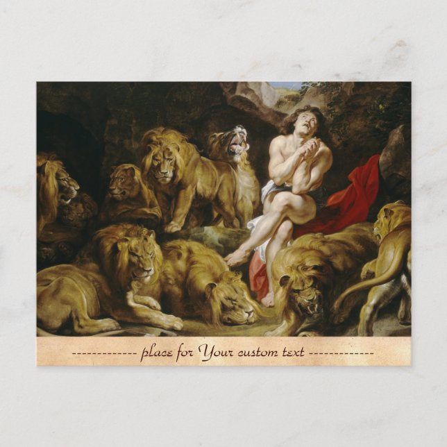 Daniel in the Lion's Den Peter Paul Rubens paint Postcard (Front)