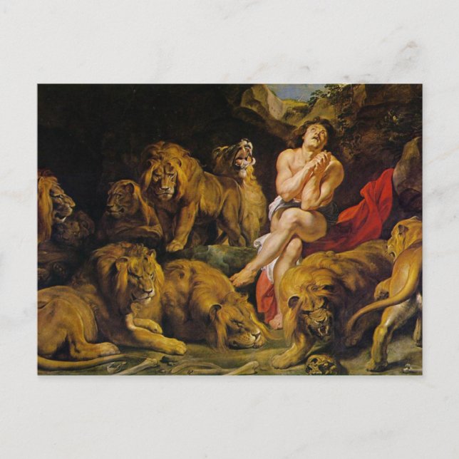 Daniel in the Lion's Den Postcard (Front)