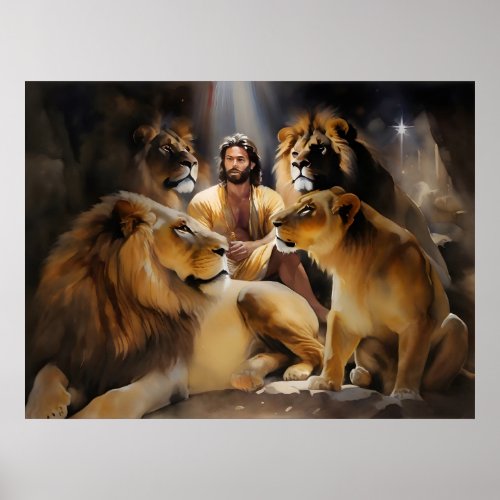 Daniel In The Lions Den Poster