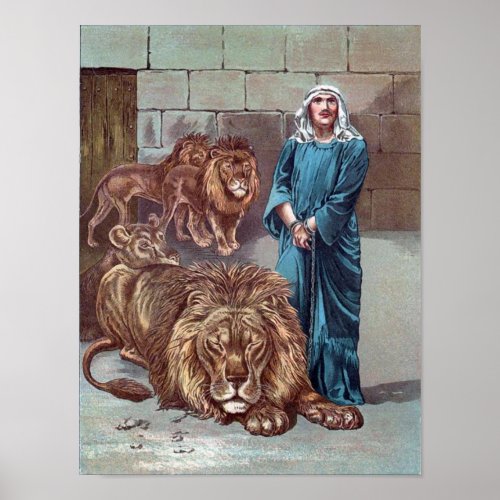 Daniel in the Lions Den Poster