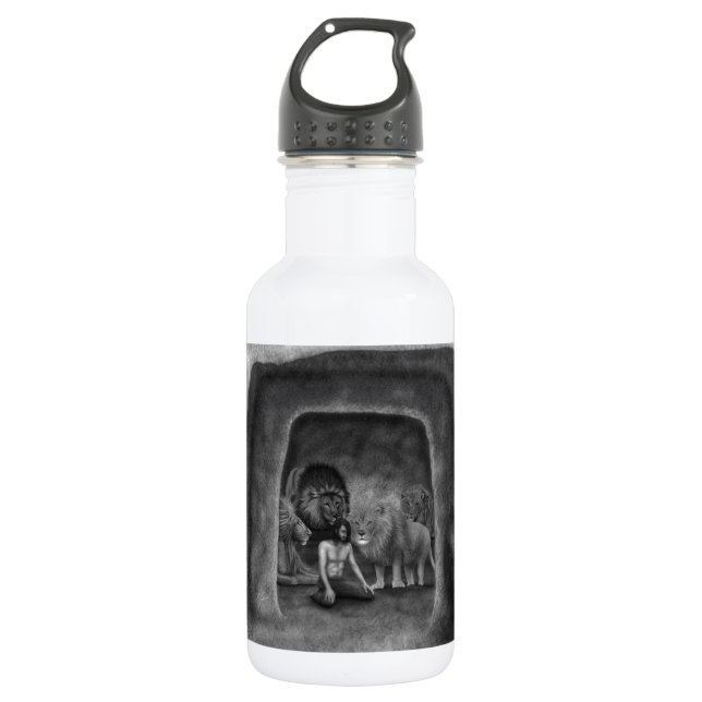 Daniel in the Lion's Den Stainless Steel Water Bottle (Front)