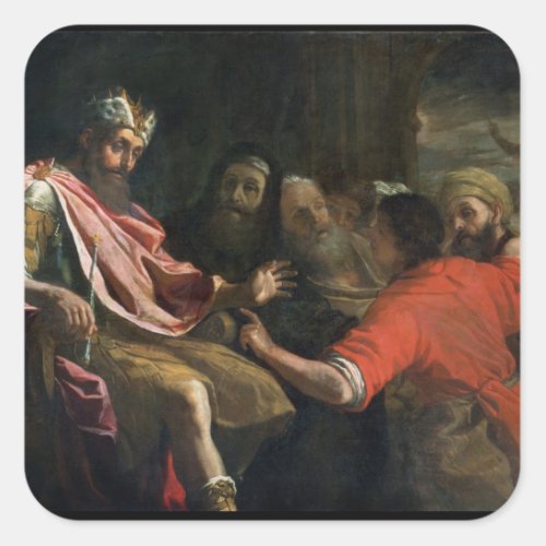 Daniel Interpreting Nebuchadnezzars First Dream  Square Sticker