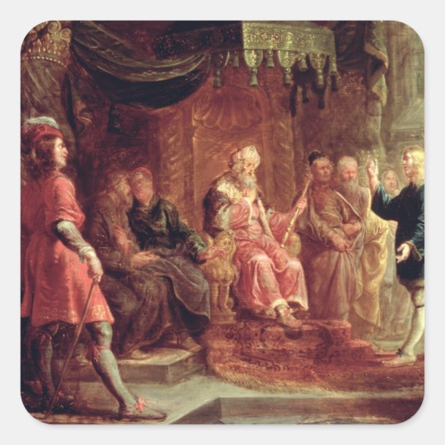 Daniel Interprets Nebuchadnezzar's First Dream (oi Square Sticker (Front)