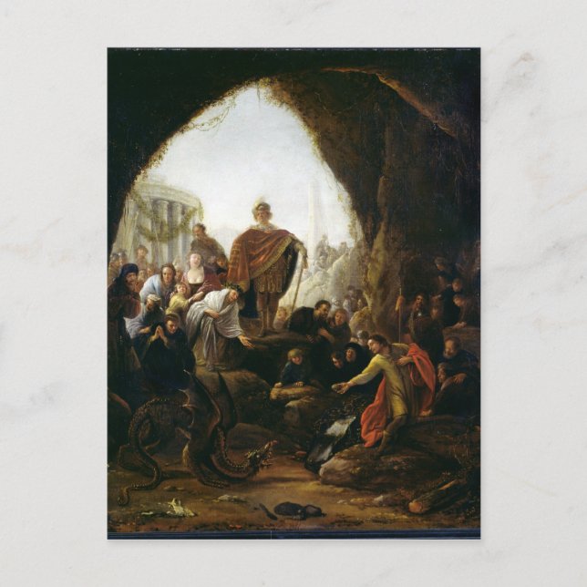 Daniel Killing the Dragon of Baal Postcard (Front)