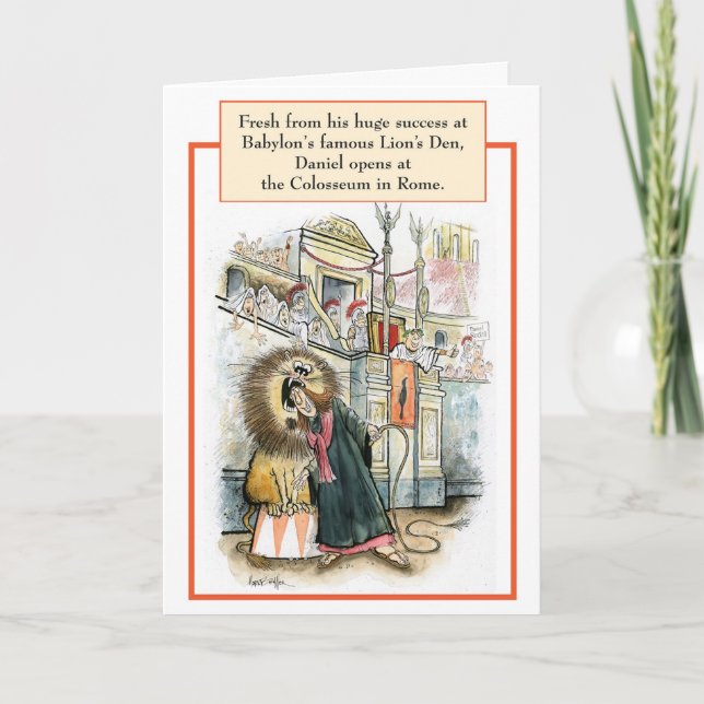 Daniel Lion Biblical Birthday Card (Front)