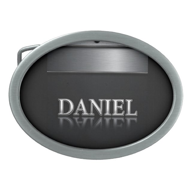 Daniel Name with Dripping Liquid Metal Belt Buckle (Front)