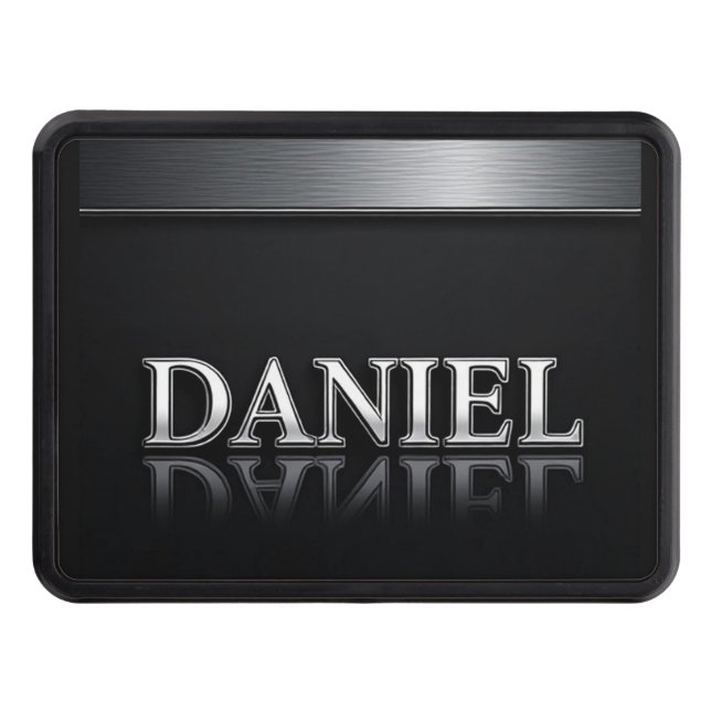 Daniel Name with Dripping Liquid Metal Hitch Cover (Front)
