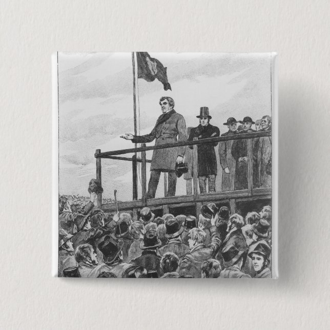 Daniel O'Connel  at the meeting at Trim Pinback Button (Front)