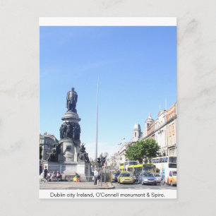Daniel O'Connell Monument image & Dublin Spire Postcard