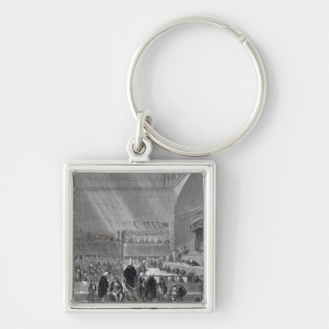 Daniel O'Connell standing trial in 1844 Keychain (Front)