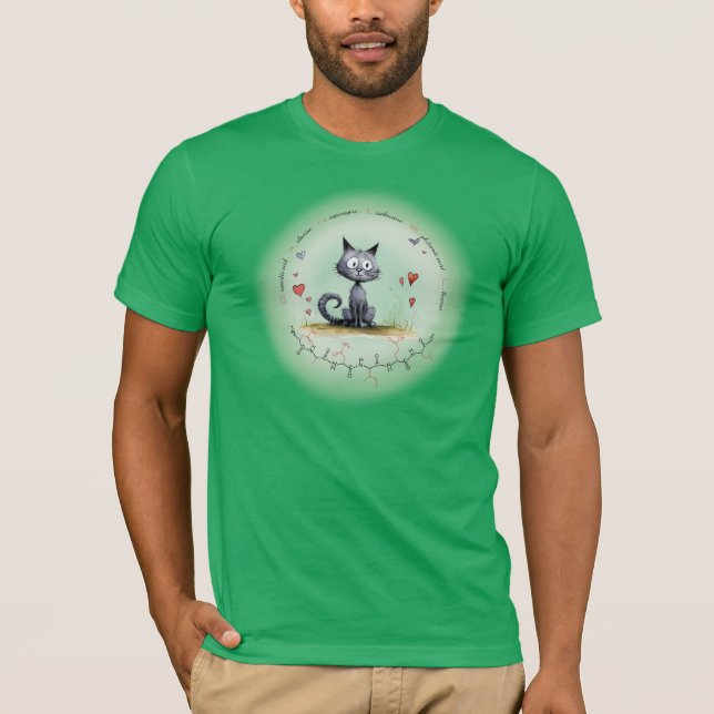 DANIEL peptide, cat design w/ custom text  T-Shirt (Front)