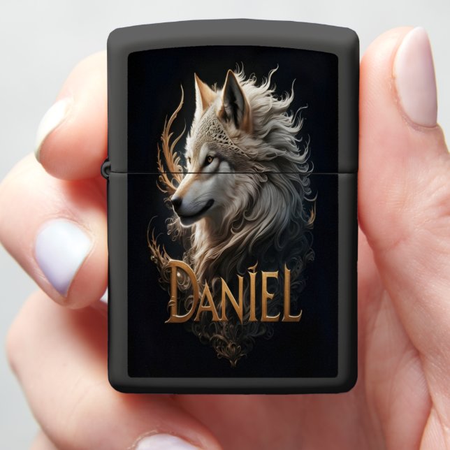  Daniel The Wolf's Name Zippo Lighter (In Hand)