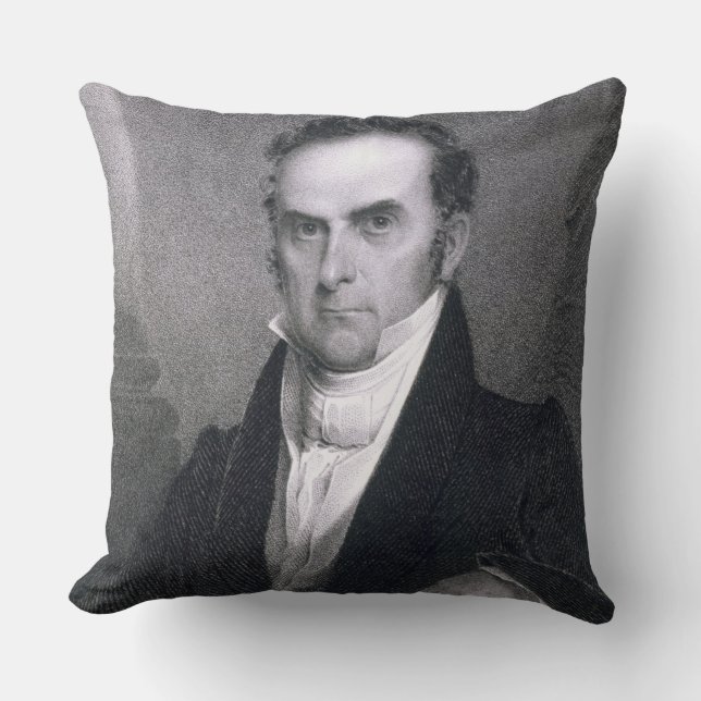 Daniel Webster (1782-1852) (engraving) Throw Pillow (Front)