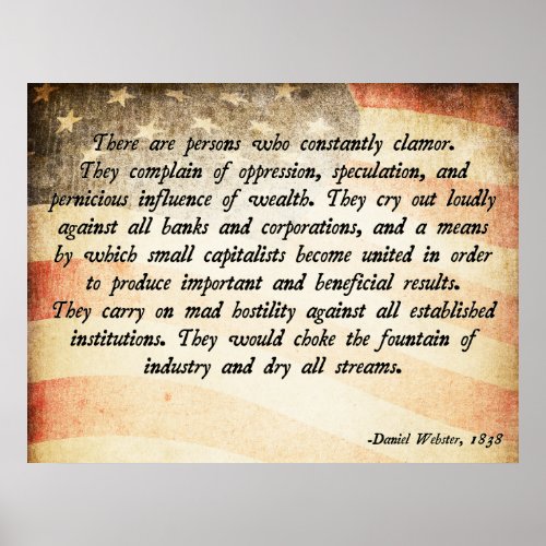 Daniel Webster Quote Poster