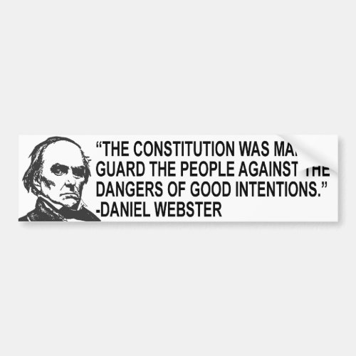 Daniel Webster Quotes Bumper Sticker