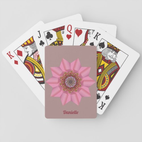  DANIELLE  3D Pink Star Design   Original Playing Cards