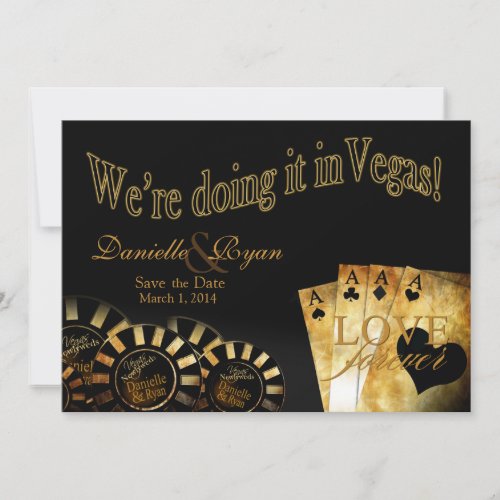 Danielle  Ryan Las Vegas Deluxe Wedding Invitation