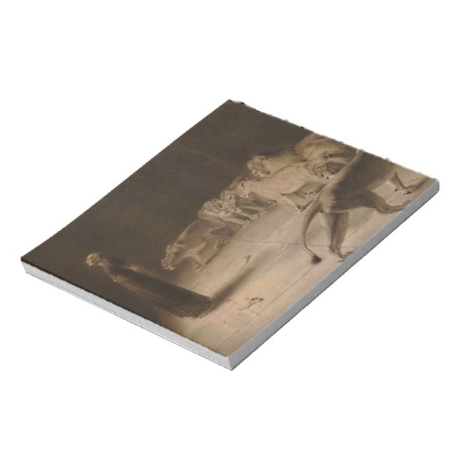 Daniel's Answer to the King by Briton Riviere Notepad (Rotated)