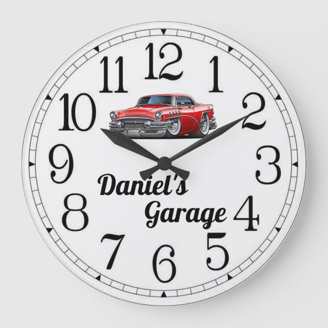 Daniel's Classic Garage Large Clock (Front)