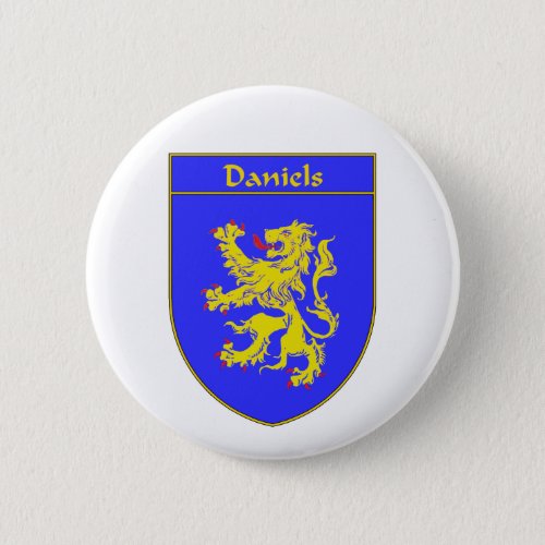 Daniels Coat of ArmsFamily Crest Pinback Button