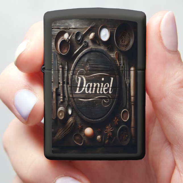 Daniel's Rustic Kitchen Zippo Lighter (In Hand)