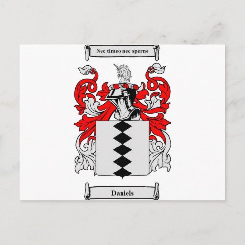 Daniels Scottish Coat of Arms Postcard