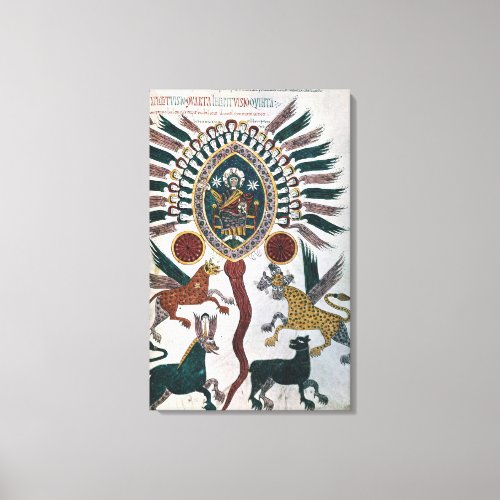 Daniels vision of Four Beasts and God Canvas Print