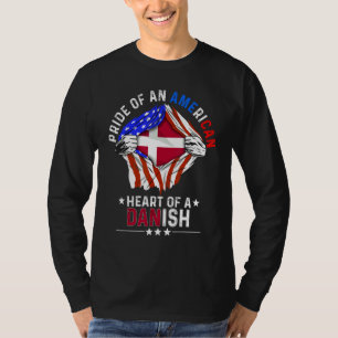 Danish American America Pride Foreign Country Denm T-Shirt