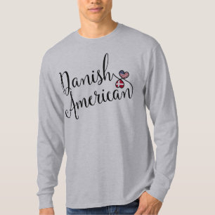 Danish American Entwinted Hearts  T-Shirt