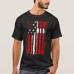 Danish American Pride Usa Flag Denmark Roots T-Shirt