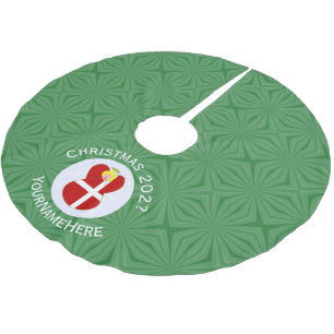 Danish Angel Christmas Flag Personalized Brushed Polyester Tree Skirt