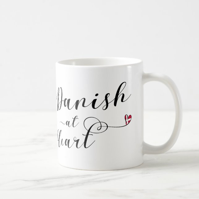Danish At Heart Mug, Denmark Coffee Mug (Right)