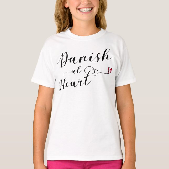 Danish At Heart Tee Shirt, Denmark (Front)