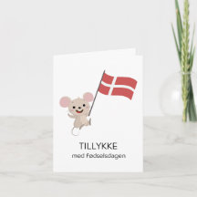 Danish Birthday Card – Tillykke med fødselsdagen