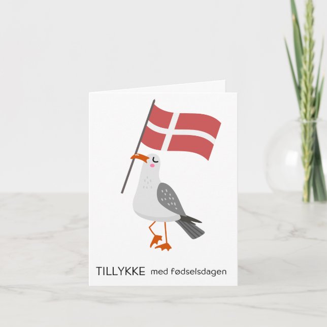 Danish Birthday Card – Tillykke med fødselsdagen (Front)