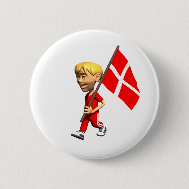 Danish Boy Pinback Button (Front)