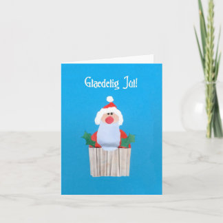 Danish Christmas 'Cupcake with Santa' Card