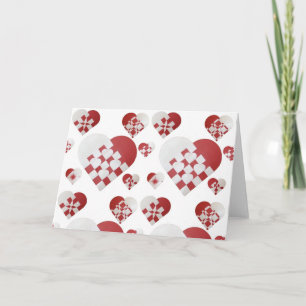 Danish Christmas Hearts Holiday Card