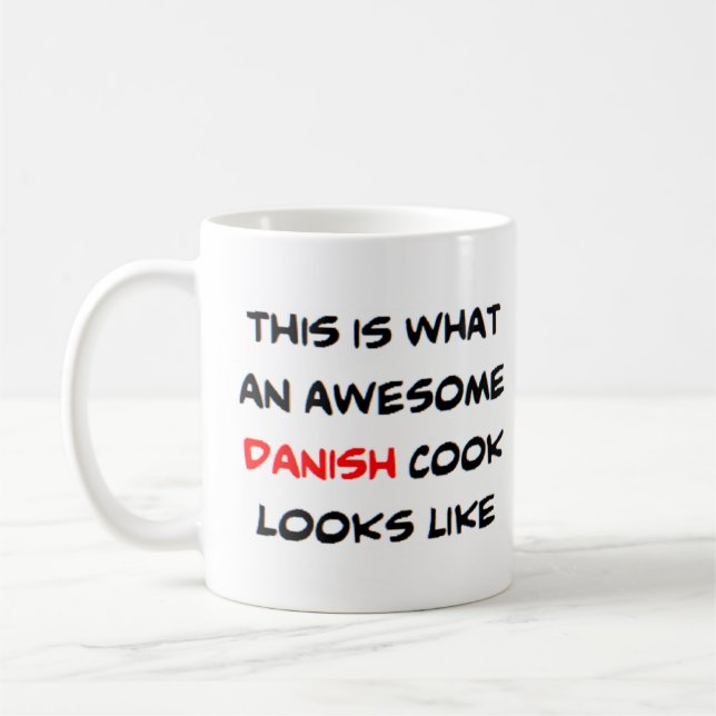 danish cook, awesome coffee mug (Left)