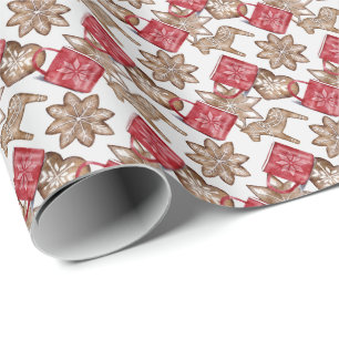 Danish Cookies & Cocoa Hygge Christmas Wrapping Paper