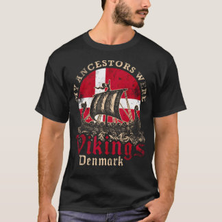 Danish Denmark Viking Ship Flag T-Shirt