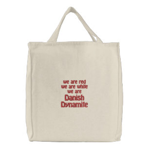 Danish Dynamite Embroidered Tote Bag