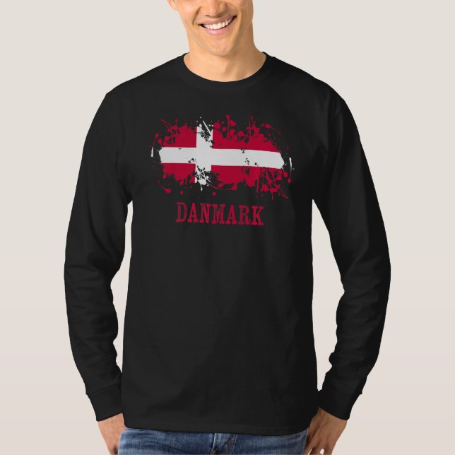 Danish enthusiasts for Danmark and Denmark T-Shirt (Front)