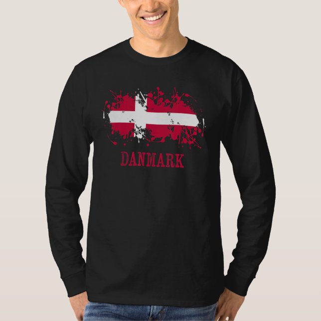 Danish enthusiasts for Danmark and Denmark T-Shirt (Front)