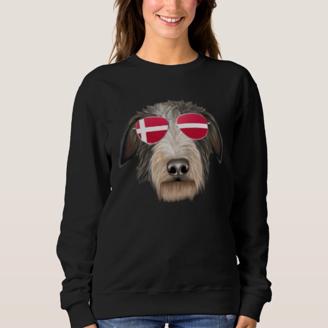 Danish Flag Alaskan Malamute Dog Denmark Pocket Sweatshirt (Front)
