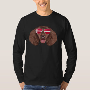 Danish Flag American Water Spaniel Dog Denmark Poc T-Shirt