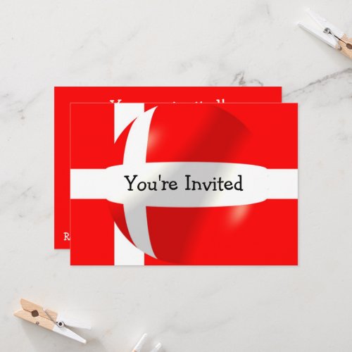Danish Flag Invitation