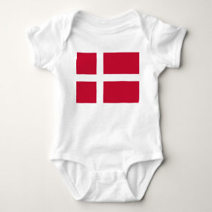 Danish Flag Baby Bodysuit