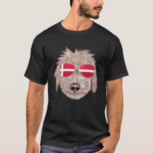 Danish Flag Bedlington Terrier Dog Denmark Pocket T-Shirt