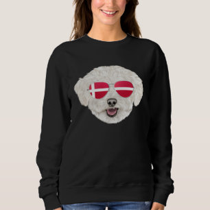 Danish Flag Bichons Frise Dog Denmark Pocket Sweatshirt